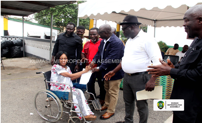 57 PWDs IN KUMASI BENEFIT FROM KMA CASH AND ITEMS SUPPORT